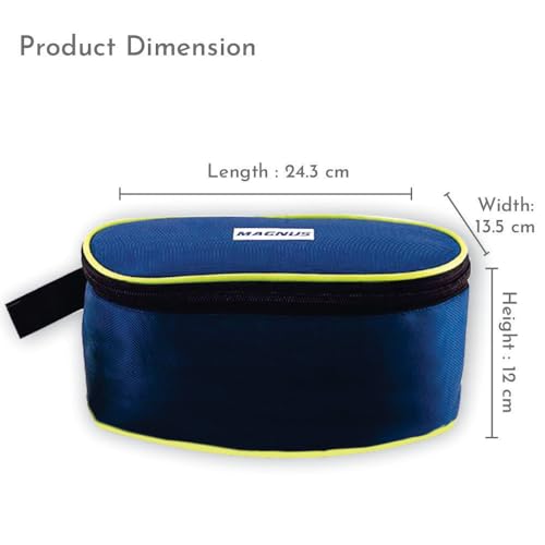 Magnus Avanza 3 Prime - Stainless Steel Leakproof Lunch Box with Klip Lock & Insulated Bag |Tiffin for Office, School, Men, Women, Kids | Airtight & BPA-Free Food Containers - Image 5