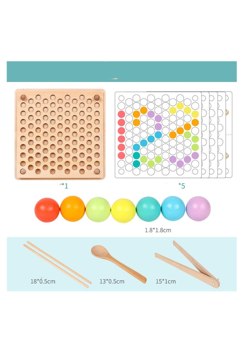 Children's puzzle concentration training pinch beads pinch ball ball marble teachings interactive puzzle toys  - Image 3