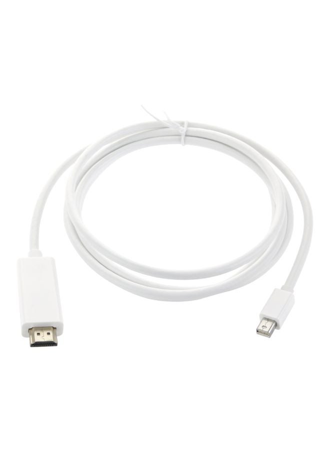 Mini DisplayPort To HDMI Male Cable White - Image 1