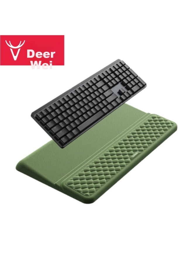 Deer Is Luwei Integrated Memory Foam Wrist Keyboard Pad Wrist Rest Office Gaming Mechanical Keyboard Wrist Support Esports Wrist Brace Slow Rebound Carpal Tunnel Relief 2-in-1 Keyboard Wrist Rest - Image 1