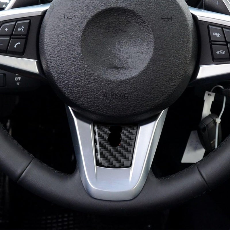QASULER Carbon Steering Wheel Trim Cover for BMW Z4 E89 - Image 5