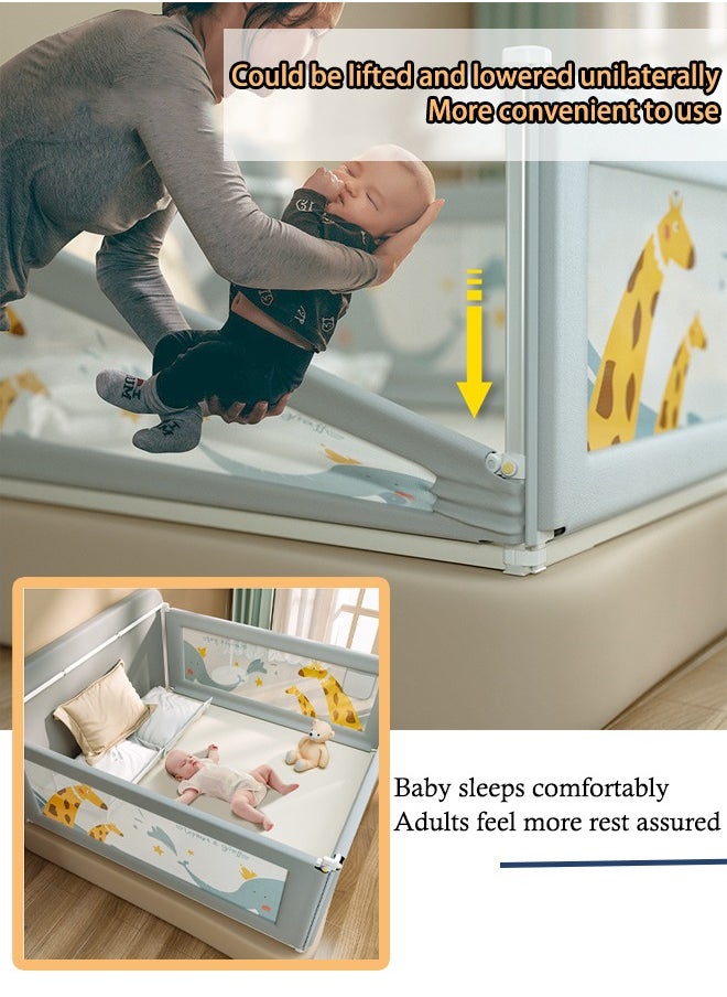 Vinnatsu - Toddler Bed Rails Bed Head Fixed Crossbar 1 Pack 180CM (Need to Be Used in Conjunction with Bed rails on both Sides of the Bed) - Image 1