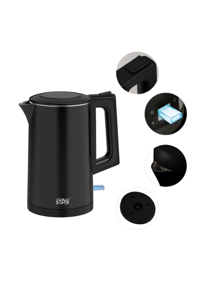 Winning Star Stainless Steel Electric Kettle 1.7L (ST-6023), 1500W, 220V-240V, Automatic Power Off, Anti-Dry Protection, 80cm Copper 3-Pin Cable - Image 2