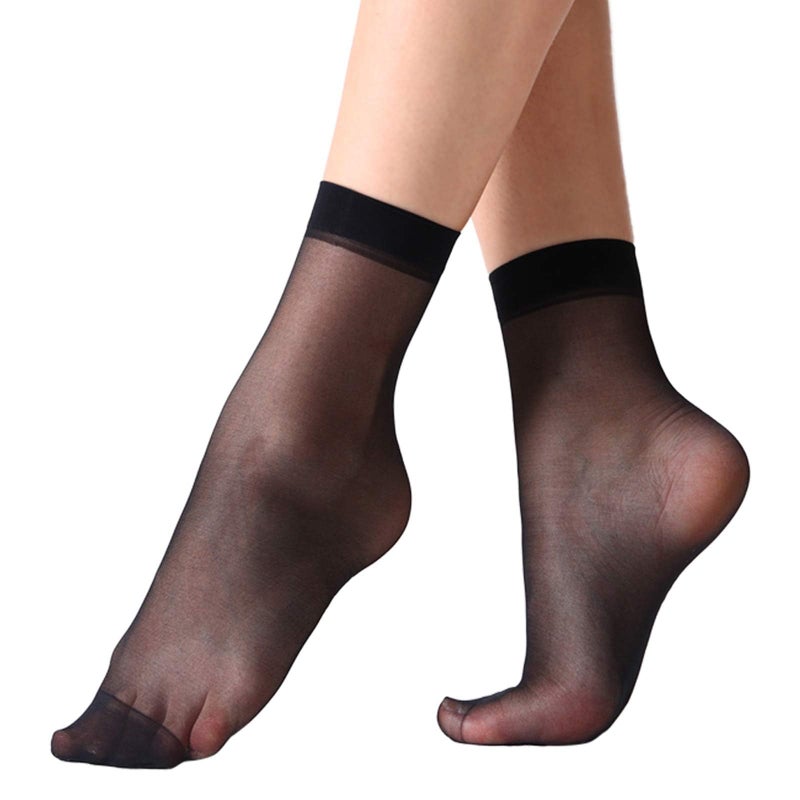 MANZI 12 Pairs Women's Ankle High Sheer Socks - Image 1