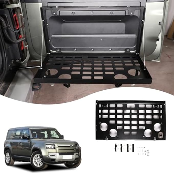 rayihni Car tailgate table storage rack metal foldable cargo storage rack for Land Rover Defender 2020-2021 car Parts - Image 2
