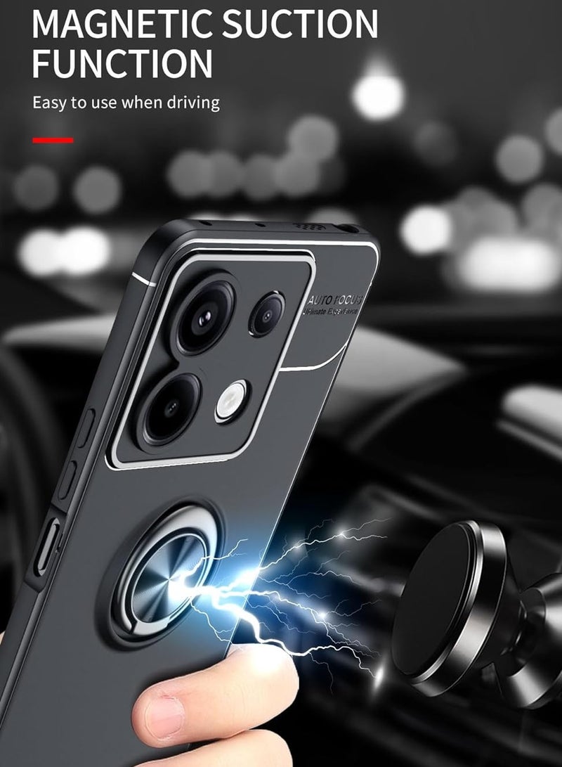 General Case for Xiaomi Redmi Note 13/13 Pro/13 Pro Plus, Shockproof Thin Silicone Case, TPU Flexible Rubber, 360 Degree Rotating Ring Holder  - Image 5