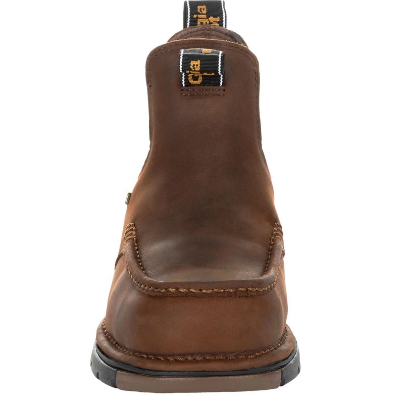 Georgia Boot Athens Chelsea Waterproof Work Boot, Dark Brown, Size 10(W) - Image 3
