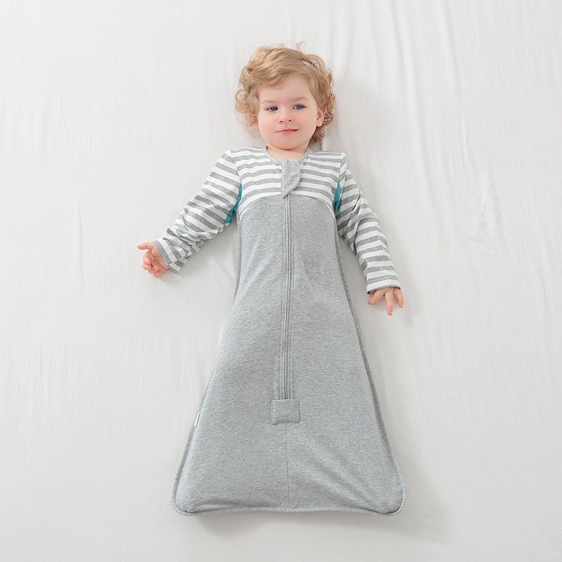 Newborn Baby Sleeping Bag Anti-Scare Spring and Autumn Pure Cotton Cotton Thickened Legs Baby Children Kick-proof Quilt for All Seasons - Image 5