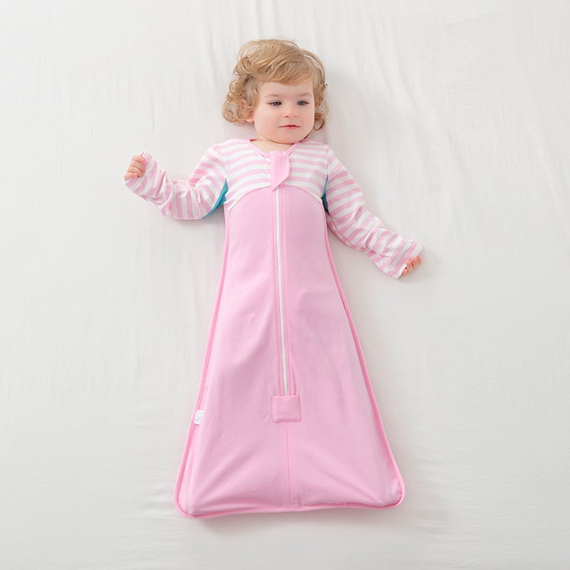 Newborn Baby Sleeping Bag Anti-Scare Spring and Autumn Pure Cotton Cotton Thickened Legs Baby Children Kick-proof Quilt for All Seasons - Image 4