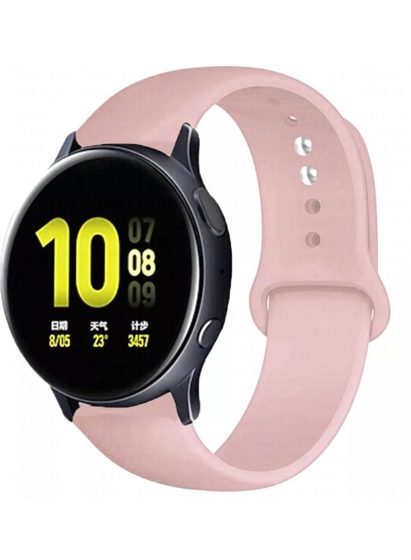 سوار بديل مقاس 22 مم متوافق مع ساعة هواوي GT2 Pro/GT 2e/GT GT2 GT3 مقاس 46 مم/Watch 3 Pro مقاس 48 مم، سوار سيليكون مقاس 22 مم متوافق مع ساعة هواوي 3 مقاس 45 مم_وردي فاتح