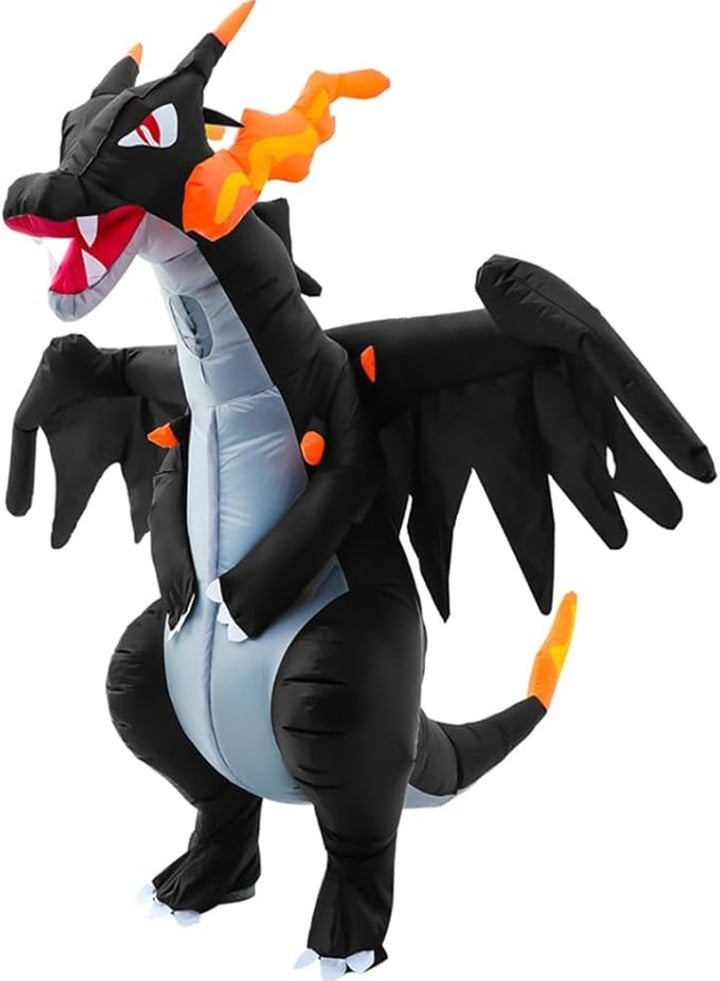 Upgraded fun inflatable dinosaur costume, fire breathing dragon, role play for adults - Image 1