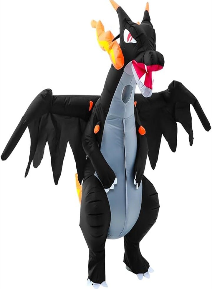 Upgraded fun inflatable dinosaur costume, fire breathing dragon, role play for adults - Image 5