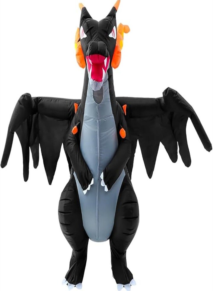 Upgraded fun inflatable dinosaur costume, fire breathing dragon, role play for adults - Image 4