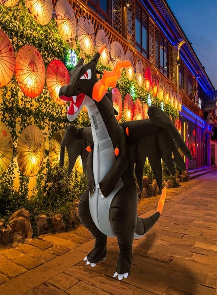 Upgraded fun inflatable dinosaur costume, fire breathing dragon, role play for adults - Image 2