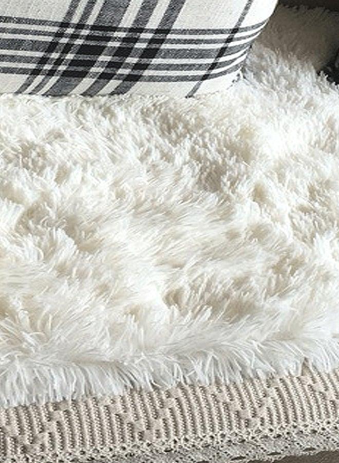 Comfortable Warm Blanket Cotton White 130x160cm  - Image 3