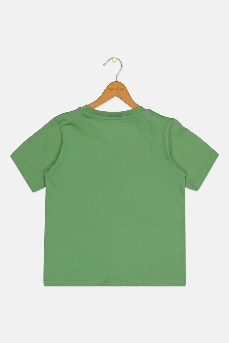 Reebok Kids Girl Sportswear Fit Short Sleeve Outdoor T-Shirt, Green - Image 2