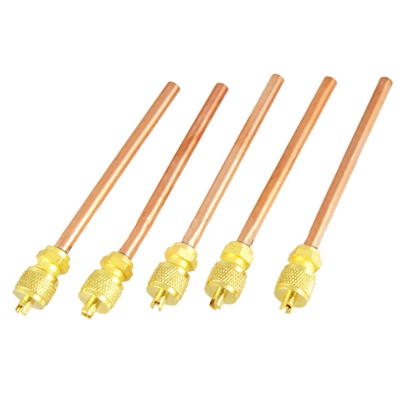 GBSTORE 5 Pcs Air Conditioner Spare Part 6mm Copper Tube OD Filling Access Valve Monodirectional CT340