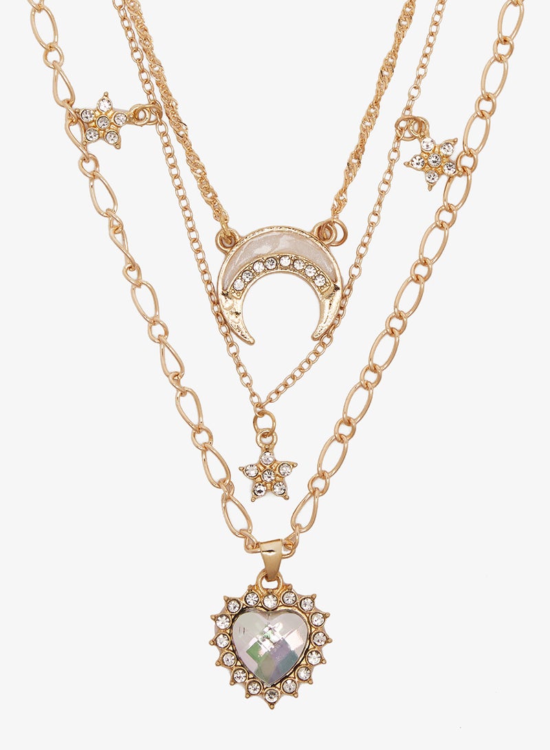 ELLA Multipack Layered Necklace with Crystal Charms - Image 2
