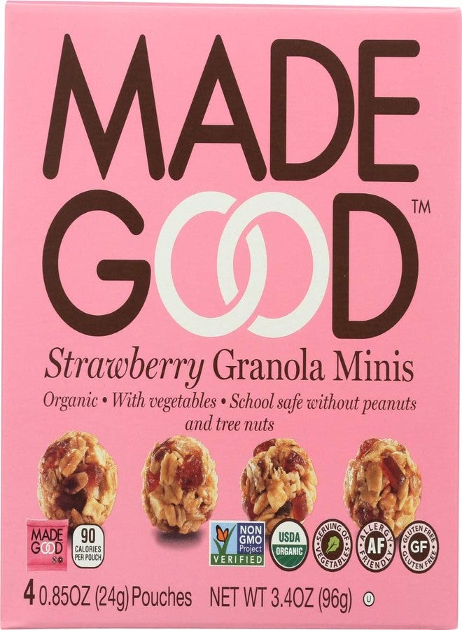 Made Good Organic Granola Strawberry Minis Multipack 24gx4 (Pack of 6) - Image 1