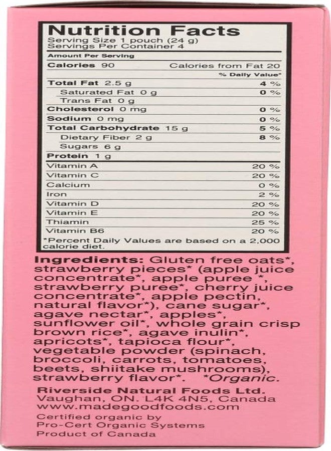 Made Good Organic Granola Strawberry Minis Multipack 24gx4 (Pack of 6) - Image 4