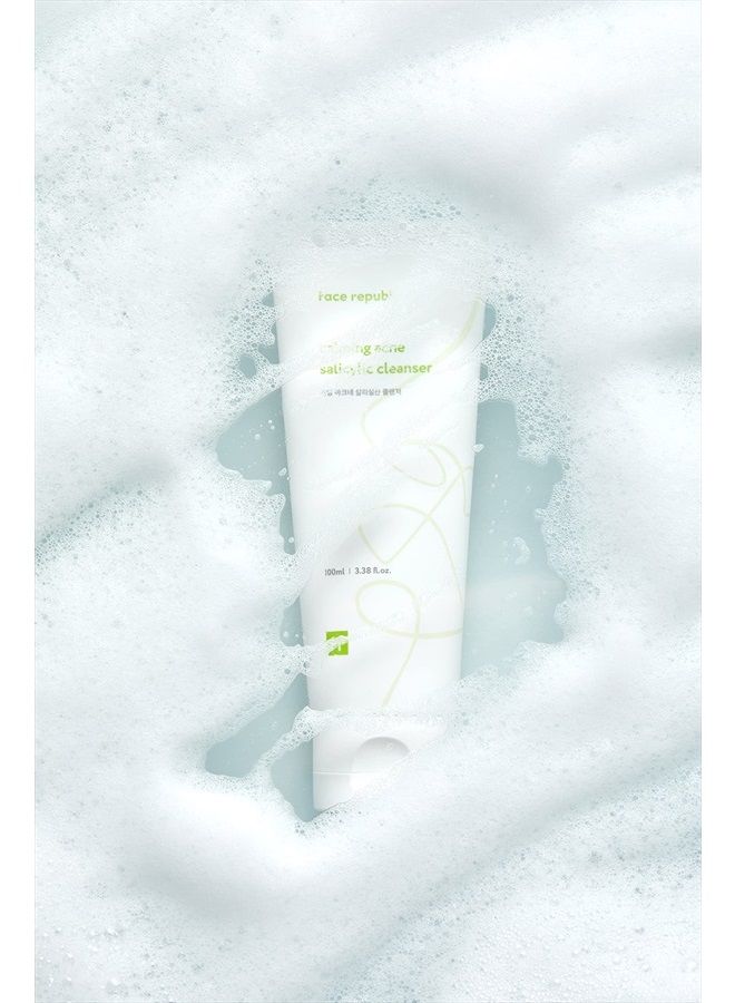 Face Republic Calming Acne Salicylic Cleanser 100mL | Vegan Certified | Acne Care | Low pH | Calming & Clarifying | Korean Skincare - Image 3