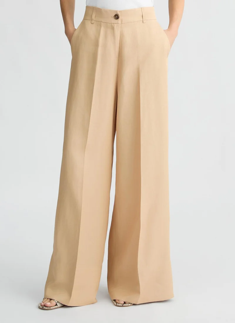 Liu Jo Beige wide-leg trousers