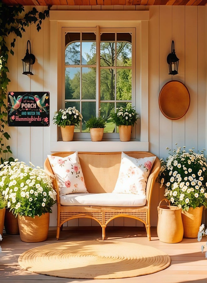 Funnysign I Just Wanna Sit On My Porch And Watch The Hummingbirds Vintage Tin Sign for Porch Garden Patio Outdoor Decor 8 X 12 Inch(3997) - Image 5