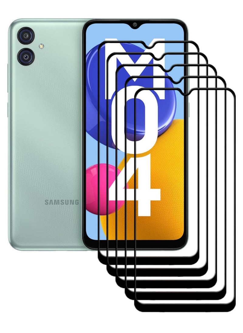 ACLIX 5 Pieces Antistatic ESD Dustproof Premium Quality High Definition Tempered Glass Screen Protector Designed For Samsung Galaxy M04 - Image 1