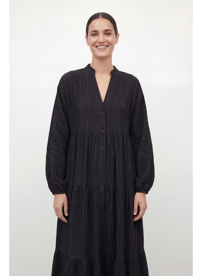 Soul Women's V-Neck Tiered Dress – 32461ELB - BLACK. - Image 2