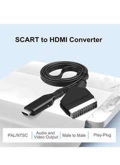 Generic Scart to HDMI Converter HD Video Audio Converter Scart to HDMI Adapter Cable with USB Cable for Monitor Computer Projector PC TV  - Image 4