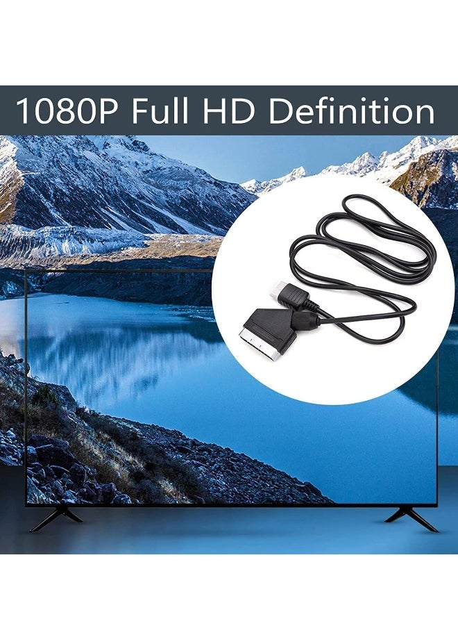 ماركة غير محددة محوّل SCART إلى HDMI محوّل فيديو وصوت عالي الدقة SCART إلى كابل محول HDMI مع كابل USB لشاشة الكمبيوتر، جهاز العرض، الكمبيوتر الشخصي، التلفاز  - Image 2