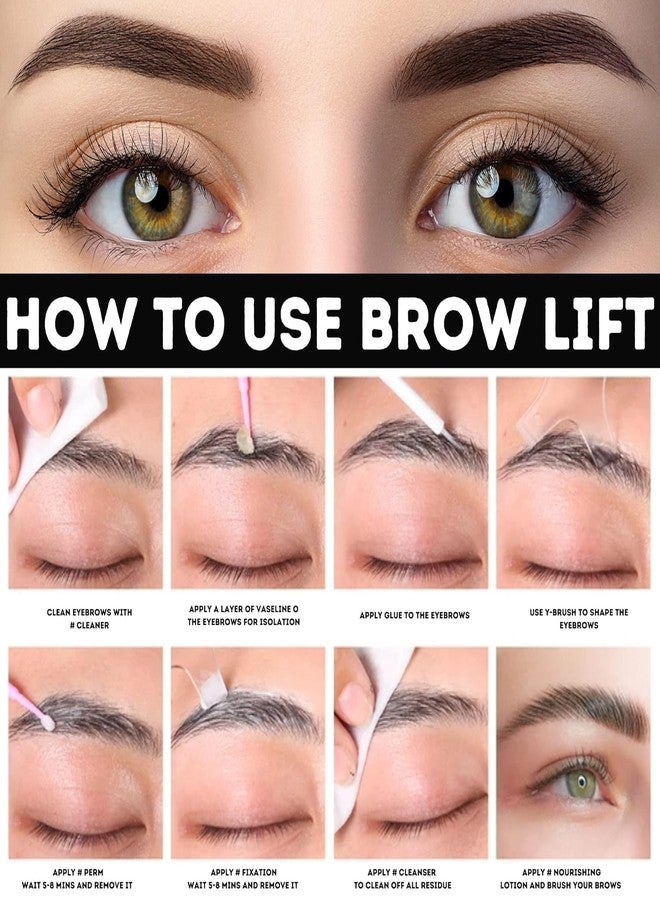 BBC Lash & Brow Lift Kit - Complete 5-Step Professional System | Perm, Fix, Nutrition & Cleanser + Pads & Brushes | 20-Minute Long-Lasting Lift for Lashes & Brows - Image 5