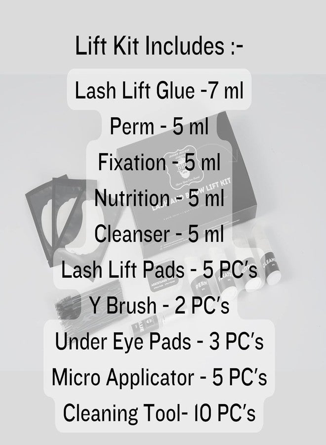 BBC Lash & Brow Lift Kit - Complete 5-Step Professional System | Perm, Fix, Nutrition & Cleanser + Pads & Brushes | 20-Minute Long-Lasting Lift for Lashes & Brows - Image 2