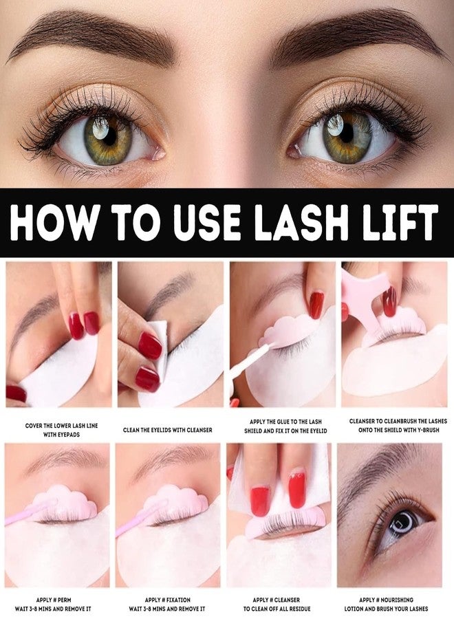 BBC Lash & Brow Lift Kit - Complete 5-Step Professional System | Perm, Fix, Nutrition & Cleanser + Pads & Brushes | 20-Minute Long-Lasting Lift for Lashes & Brows - Image 4