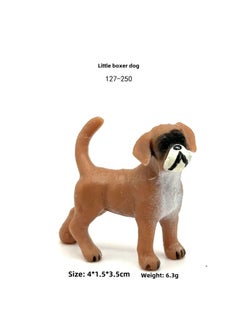 Mini Puppy Simulation Solid Animal Model Chai Dog Poodle Boxer Dog Dalmatians Shar Pea Model Toy-Color:127-250 Boxer Dog Pups