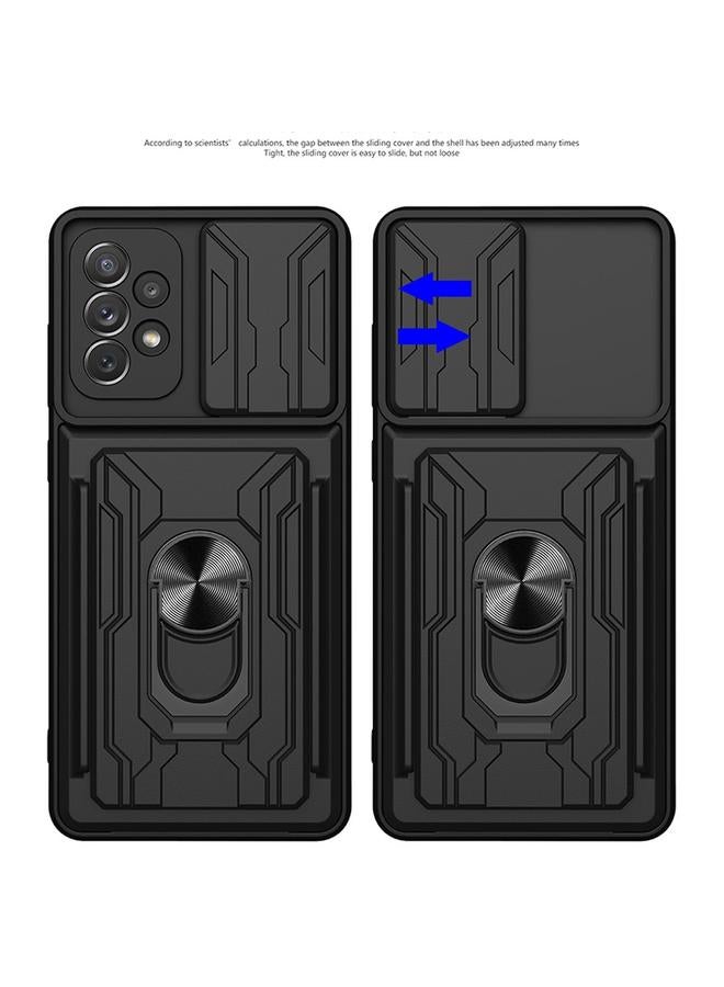 S-TOP Case For Samsung Galaxy A32 Camera Cover Phone Case with Card Slot & Holder - Image 4