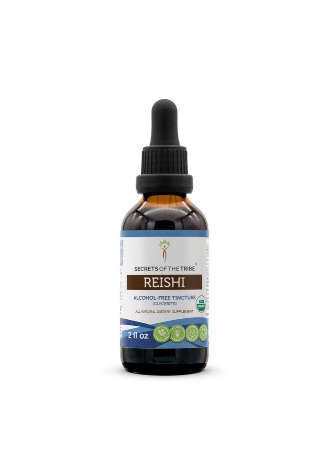 Secrets of the Tribe Reishi USDA Organic | Alcohol-Free Extract, High-Potency Herbal Drops | Made from 100% Certified Organic Reishi Mushroom (Ganoderma Lucidum) (2 oz) - Image 1
