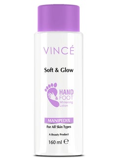 VINCE Hand & Foot Lotion – Brightens & Evens Skin Tone – Restores Tanned Skin & Lightens Dark Spots – Deeply Moisturizes & Repairs Dry, Rough Skin – With Shea Butter for Smooth, Supple Skin, 160ml  - Image 1