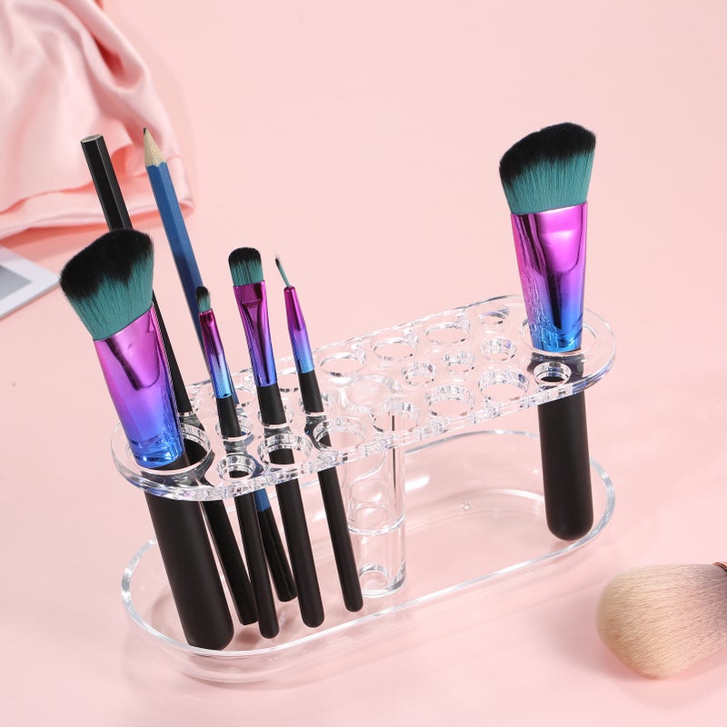 Makeup Brush Storage Rack Transparent Eyebrow Eye Shadow Brush Eyeliner Acrylic Storage Box - Image 2