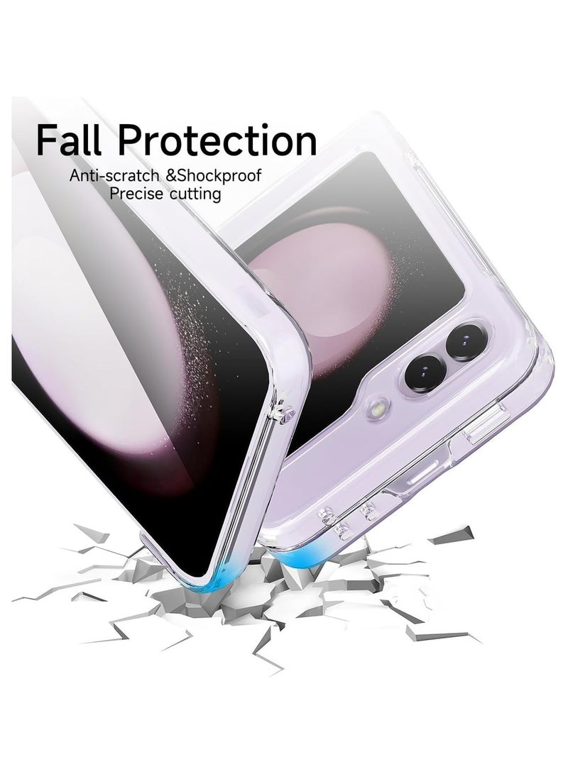Case for Samsung Galaxy Z Flip 6, Full Protection Cover Slim Fit Lightweight Anti-Drop Transparent Anti-Yellowing Hard PC Case Shockproof Clear Cover for Samsung Galaxy Z Flip 6 - Image 5