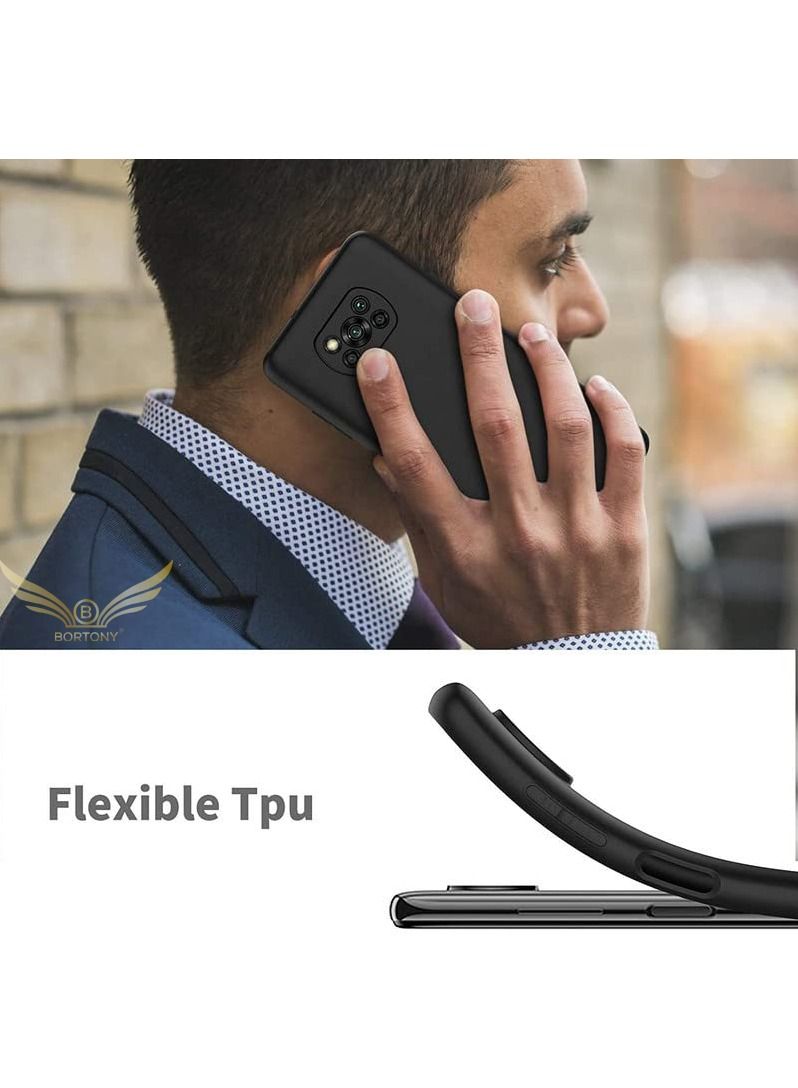 BORTONY Poco X3 Case,Liquid Silicone Protective Case Cover With Camera Protection For Xiaomi Poco X3 - Image 2