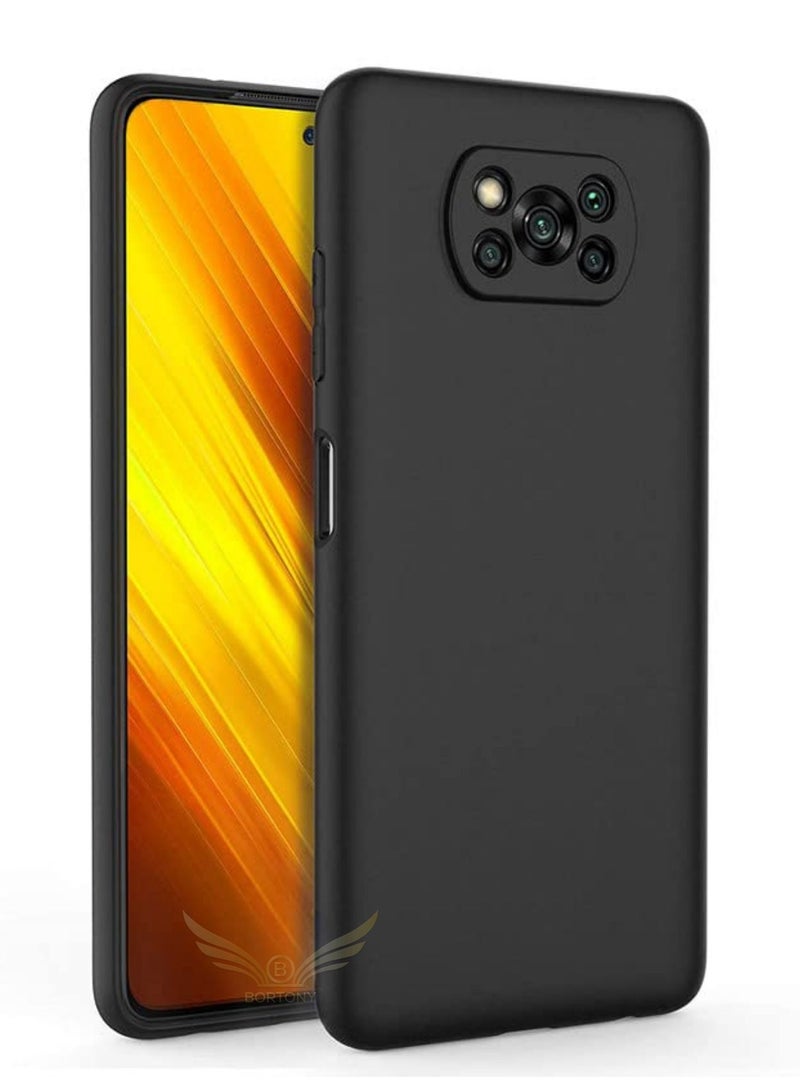 BORTONY Poco X3 Case,Liquid Silicone Protective Case Cover With Camera Protection For Xiaomi Poco X3 - Image 1