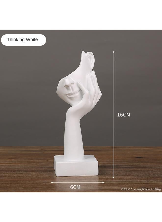 Bluejw New Mask Character Ornaments Silent Is Gold Resin Crafts Home Living Room Entrance Wine Cabinet Window Decorations - Image 1