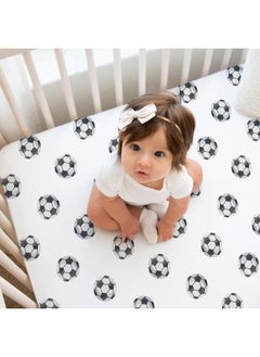 Sweet Jojo Designs Sweet Jojo Designs Sports Theme Boy Baby Fitted Crib Sheet Set Infant Newborn Nursery Toddler Bed Room Standard Mattress 3p Football Basketball Soccer Watercolor Vintage Sport Themed Balls  - Image 2