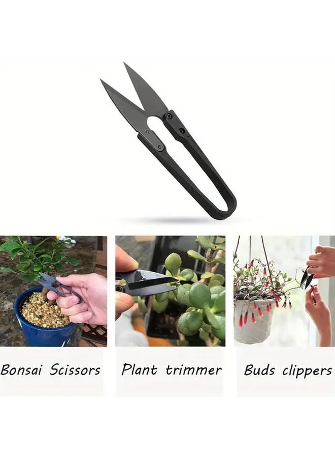 4pcs Black Garden Shears Bonsai Pruning Shears Plant Trimmers Gardening Clippers - Image 4