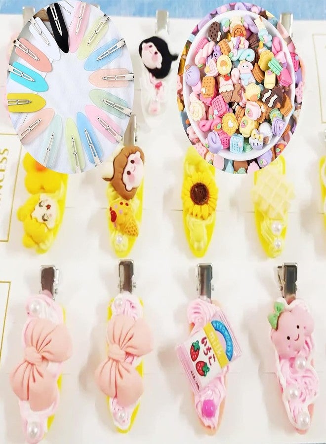PATPAT® DIY Pink Squishy Hair Clips Making Kit, Cream Gel Glue DIY Hair Accessories - Cartoon Cute Clips for Girls with Hairclips, 15ml Cream Gel Glue Piping Nozzle Perfect for Girls' Parties - Image 5