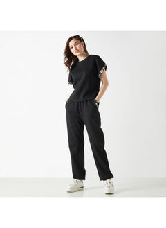 2Xtremz 2Xtremz Floral Embellished Joggers with Elasticised Waistband and Pockets  - Image 2