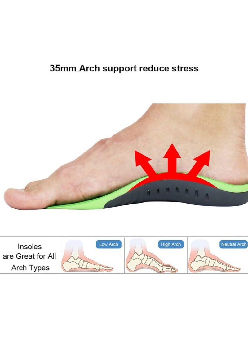 Generic Arch orthotic lnsole plantar fasciitis arch support shoe lnserts for women men Insoles orthotic Inserts for flat feet cushioning shoe Insoles for foot pain running heel spurs arch pain Size (35-40)  - Image 2