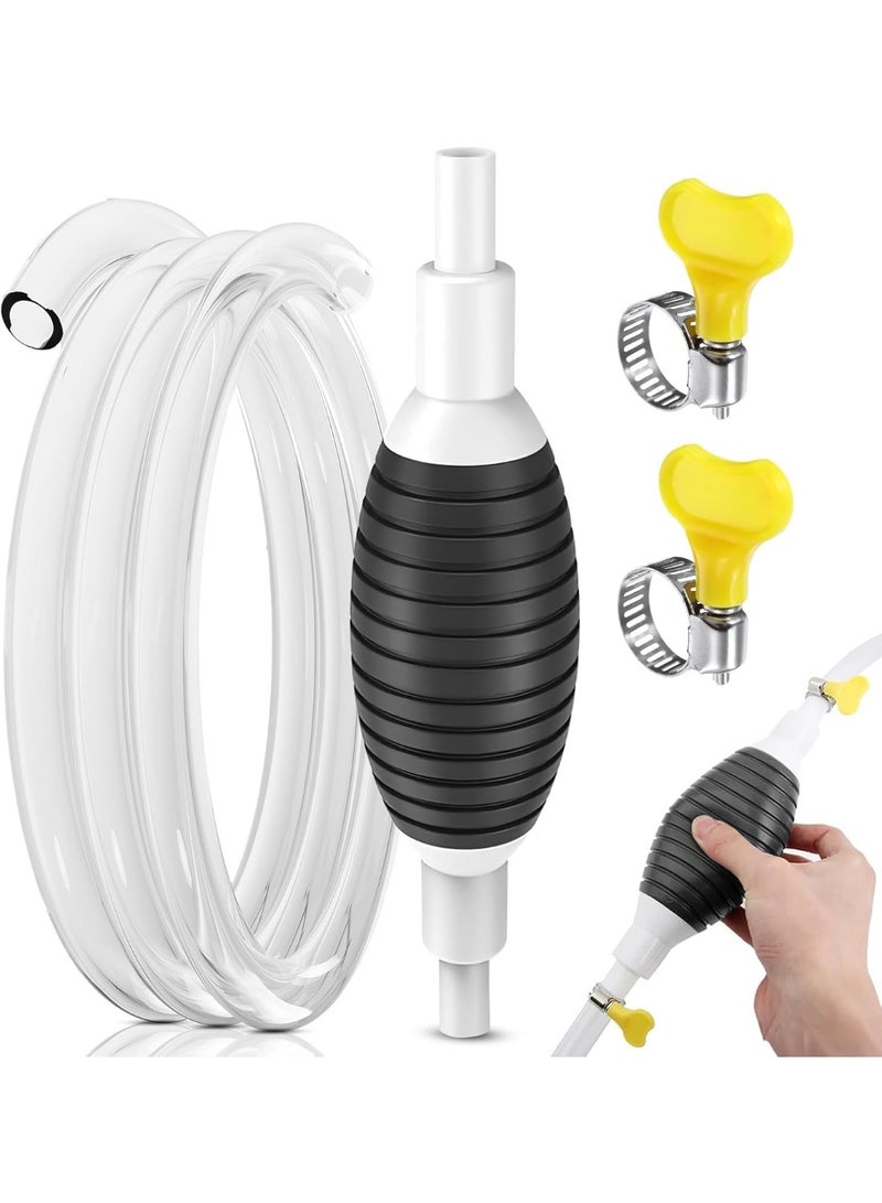 Magic hand pump for transferring all liquids: Multi-purpose suction pump for diesel, oils, and water - Heavy-duty transparent plastic hose adjustable in length - An indispensable tool for home, garden, and mechanics. - Image 1