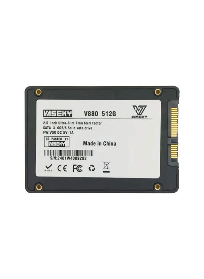 فاسكي Vaseky 512G SSD - محرك أقراص الحالة الصلبة SATA3 العالمي مقاس 2.5 بوصة لأجهزة الكمبيوتر المحمولة وأجهزة الكمبيوتر المكتبية  - Image 1